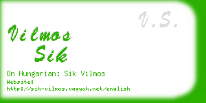 vilmos sik business card